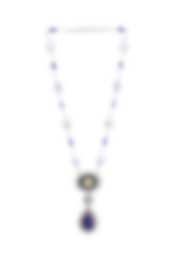 18kt Gold Finish Diamond & Emerald Pendant Necklace by Mohar Fine Jewellery at Pernia's Pop Up Shop