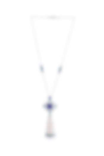 18kt Gold Finish Diamond & Emerald Pendant Necklace by Mohar Fine Jewellery at Pernia's Pop Up Shop