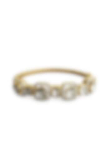 14kt Gold Finish Diamond & Polki Bracelet by Mohar Fine Jewellery at Pernia's Pop Up Shop