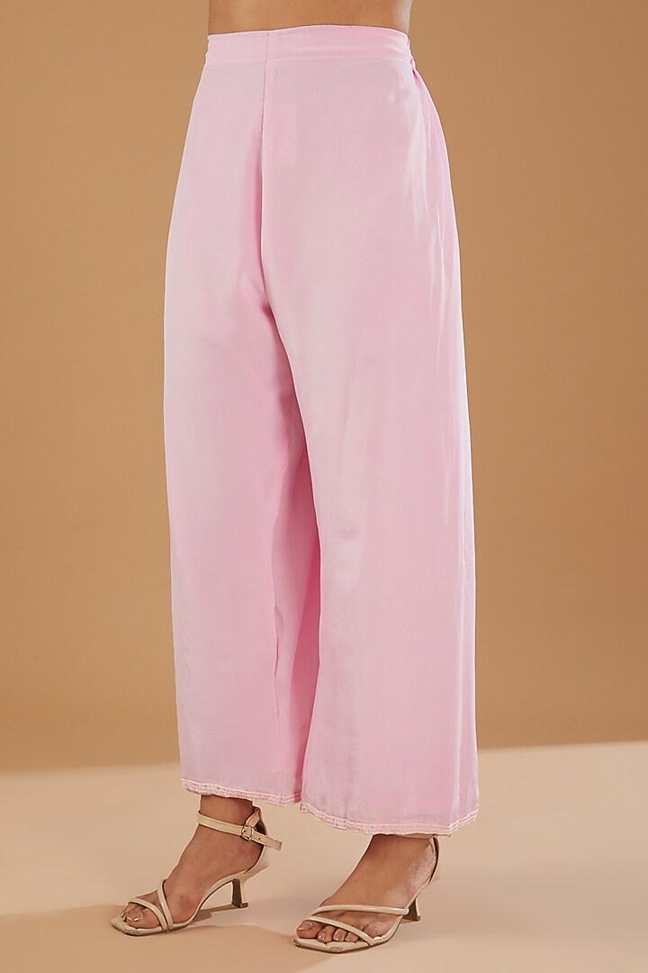 Pink Georgette & Crepe Co-Ord Set by The Mohi Studio at Pernia's Pop Up Shop