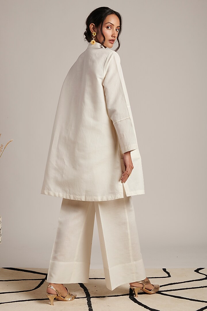 Off-White Pure Linen Tunic by MOH India at Pernia's Pop Up Shop
