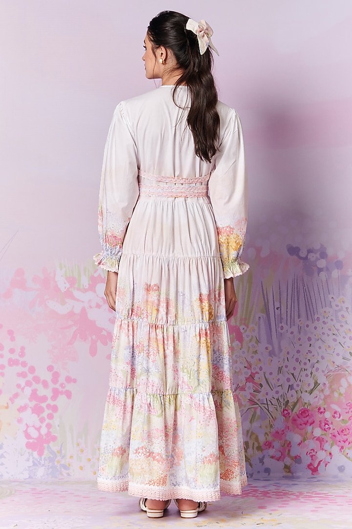 Multi-Colored Cotton Poplin Maxi Vacation Dress by MOH India at Pernia's Pop Up Shop