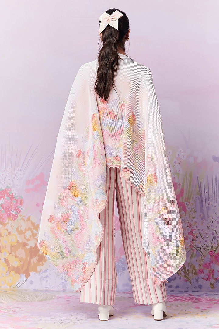 Multi-Colored Poly Satin & Chanderi Silk Printed Co-Ord Set by MOH India at Pernia's Pop Up Shop