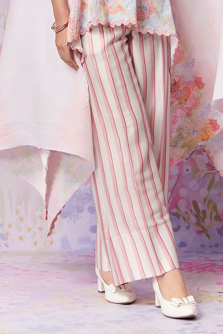 Multi-Colored Poly Satin & Chanderi Silk Printed Co-Ord Set by MOH India at Pernia's Pop Up Shop