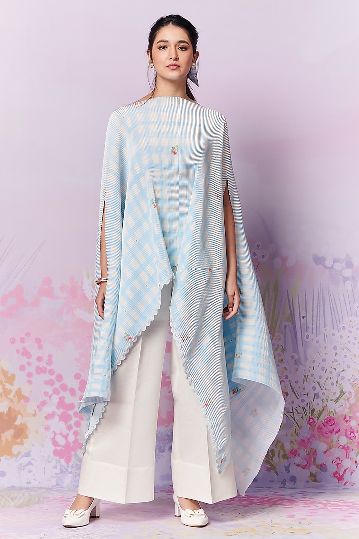 Multi-Colored Poly Satin Printed Cape by MOH India at Pernia's Pop Up Shop