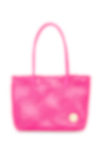 Fuchsia Pink Straw Handcrafted Basket Bag by Moihno Accessories at Pernia's Pop Up Shop