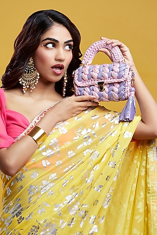 Pink Metallic Handbag by Moihno Accessories
