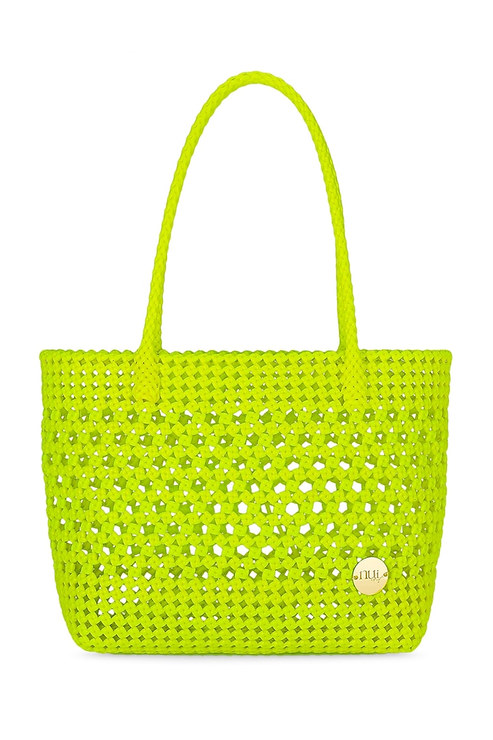Green Straw Handwoven Handbag by Moihno Accessories at Pernia's Pop Up Shop