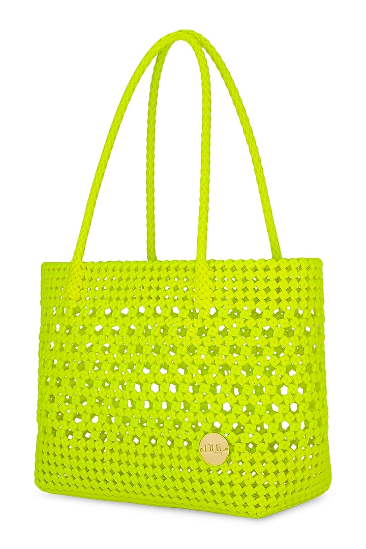 Green Straw Handwoven Handbag by Moihno Accessories at Pernia's Pop Up Shop