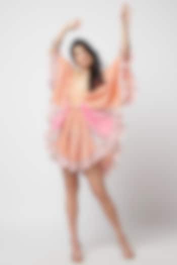 Orange Cotton Printed Mini Summer Dress by Moihno at Pernia's Pop Up Shop