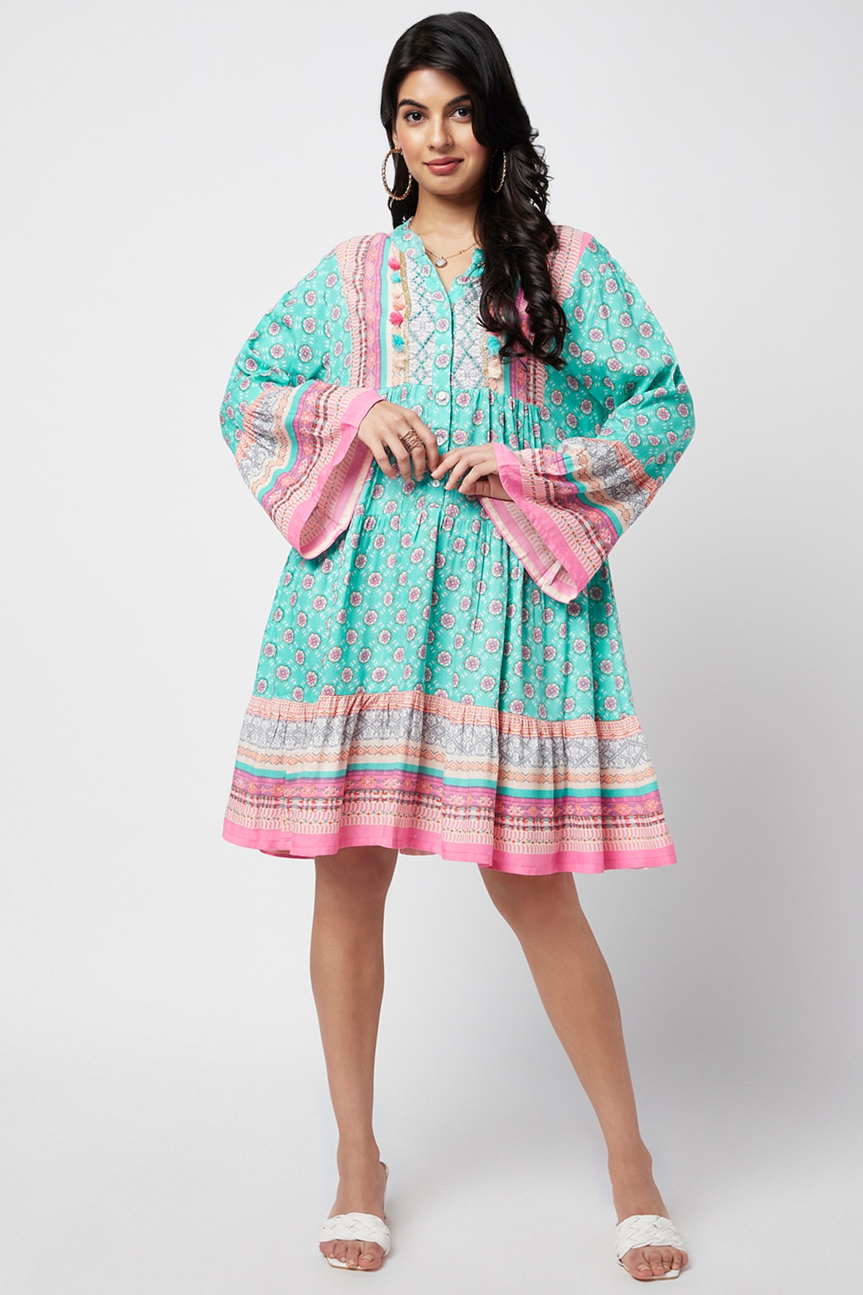 Turquoise tunic sale dress