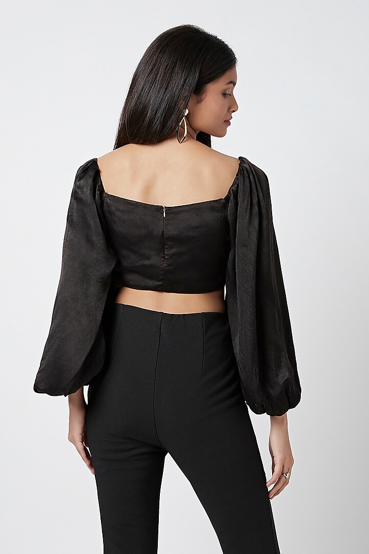 Black Silk Blouse by Moihno at Pernia's Pop Up Shop