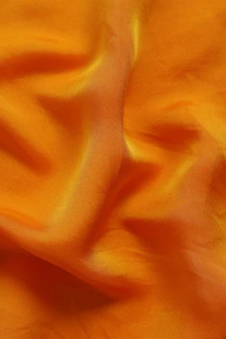 Orange Satin Oversized Shirt by Moihno at Pernia's Pop Up Shop