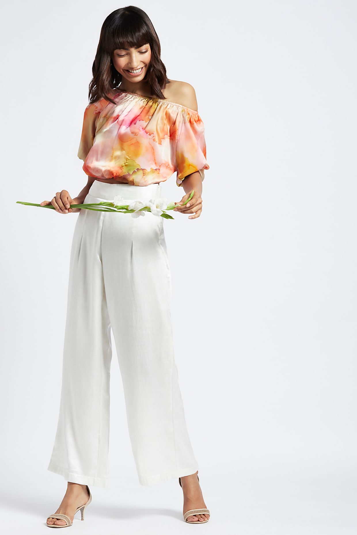 Buy White Pants for Women by De Moza Online  Ajiocom