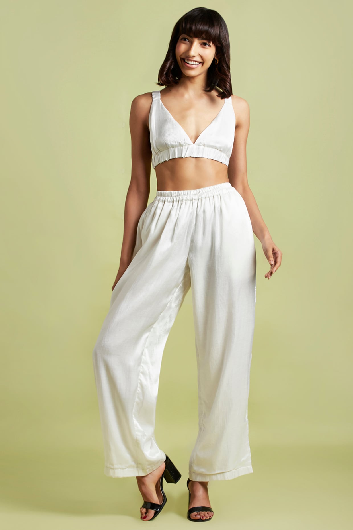 Raw Silk Pants for Summer Cropped, Wide Leg off White Pants With Pockets -  Etsy
