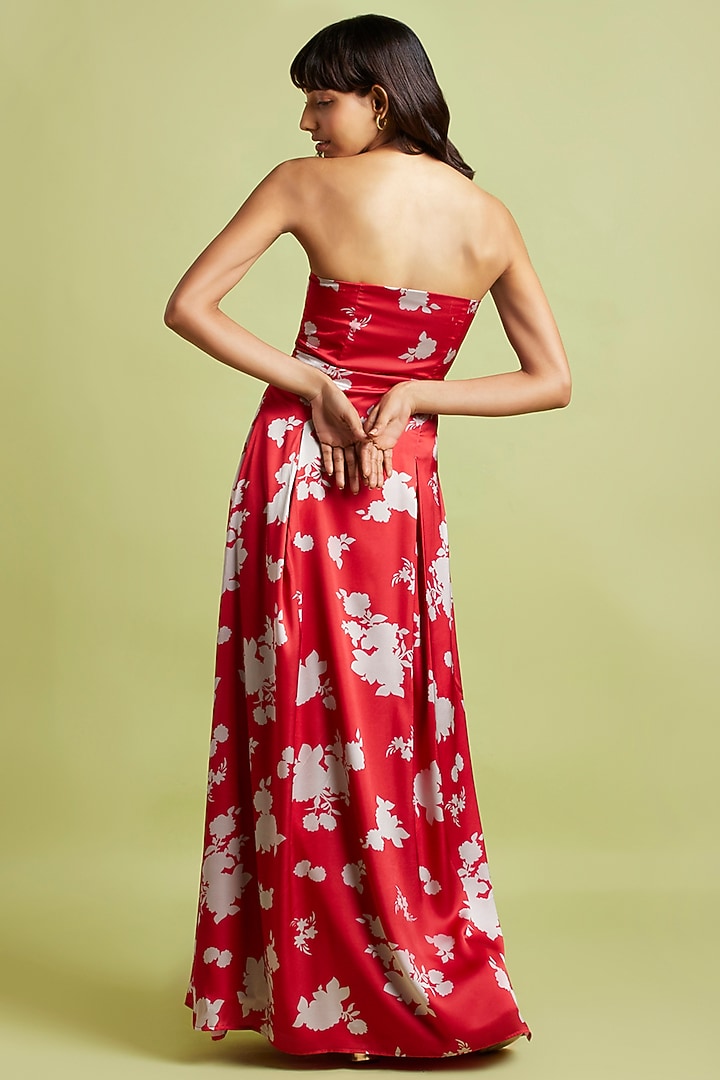 Red Printed Maxi Summer Dress by Moihno at Pernia's Pop Up Shop