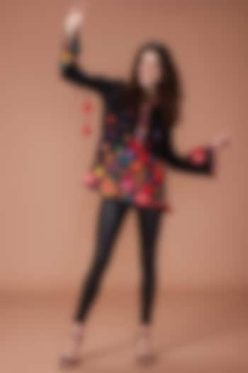 Black Cotton Tunic by MXS - Monisha Jaising X Shweta Bachchan Nanda at Pernia's Pop Up Shop