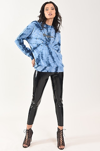 Blue Cotton Sweatshirt by MXS - Monisha Jaising X Shweta Bachchan Nanda