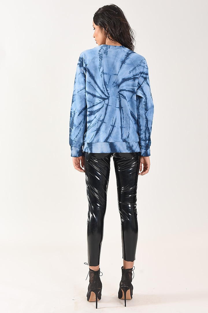 Blue Cotton Sweatshirt by MXS - Monisha Jaising X Shweta Bachchan Nanda at Pernia's Pop Up Shop