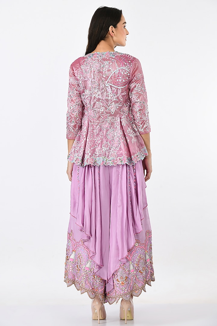 Lavender Embroidered Jacket Set by Moledro at Pernia's Pop Up Shop