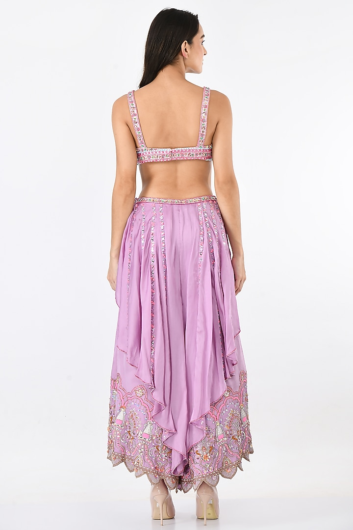 Lavender Embroidered Jacket Set by Moledro at Pernia's Pop Up Shop