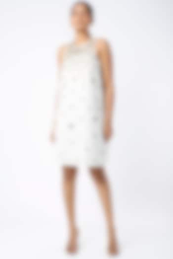 White Embellished Mini Dress by Mona & Vishu
