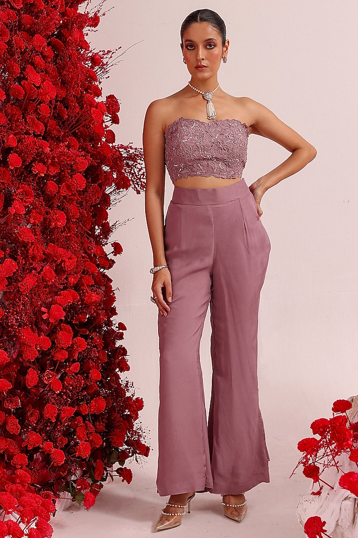 Lavender Organza Pant Set by Label Moni K at Pernia's Pop Up Shop