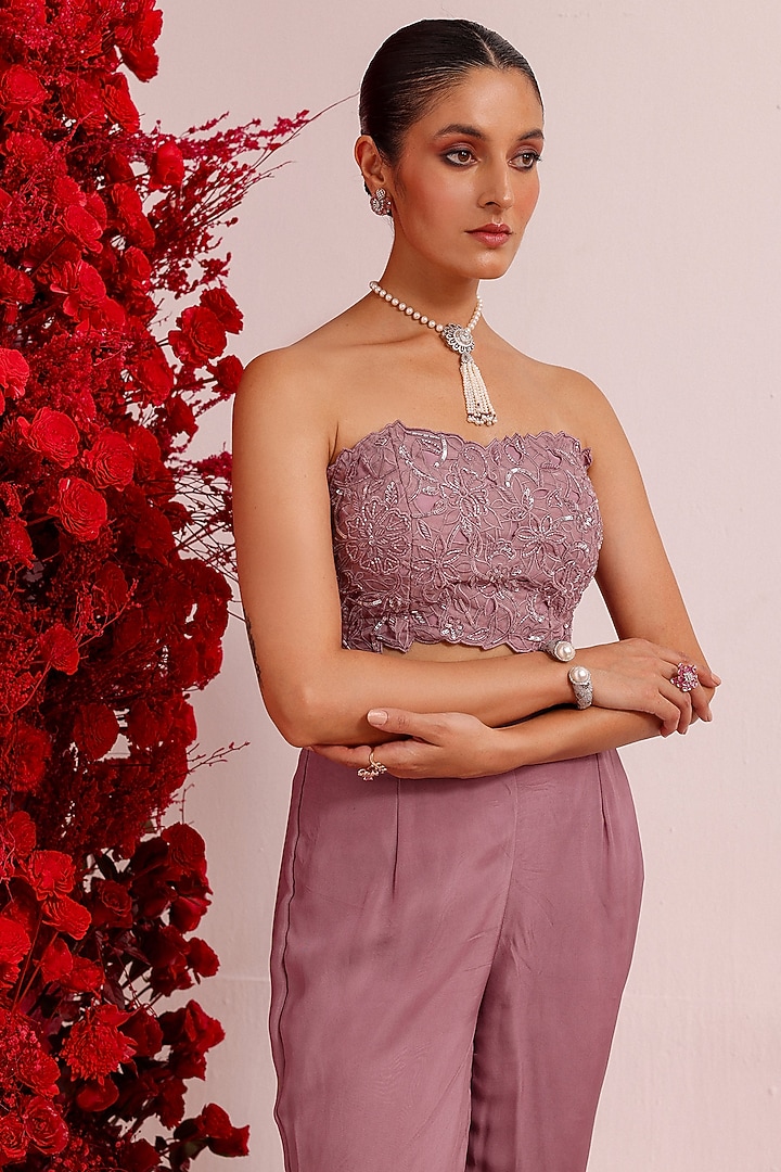 Lavender Organza Pant Set by Label Moni K at Pernia's Pop Up Shop