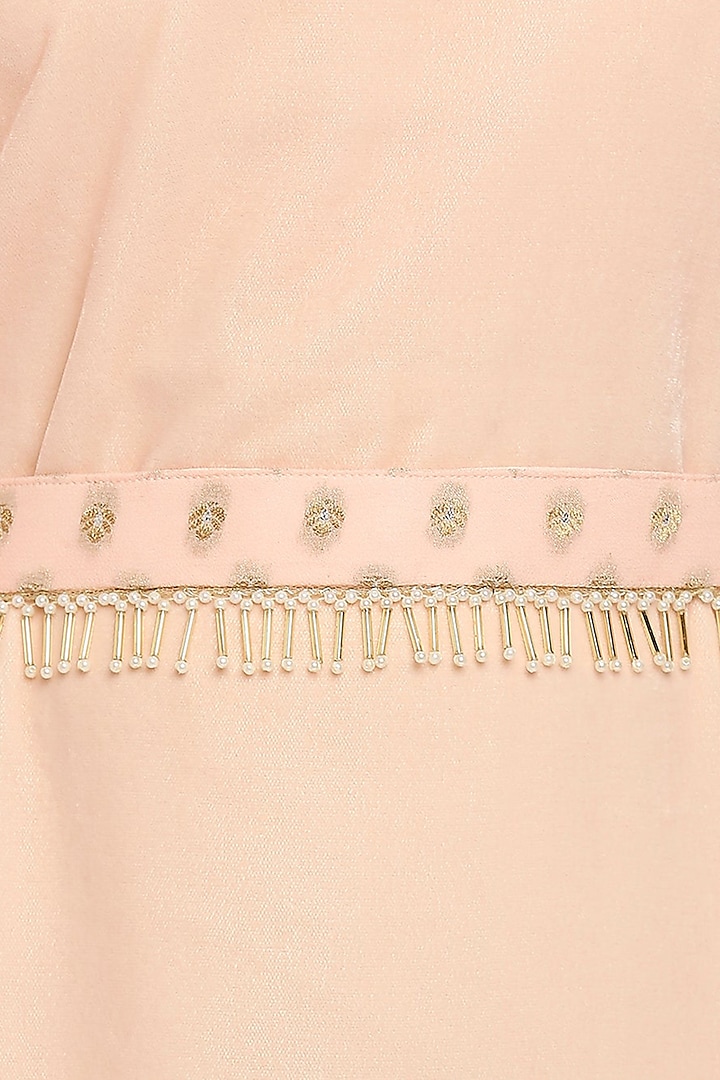 Peach Velvet Cowl Summer Dress With Belt by Monk & Mei at Pernia's Pop Up Shop