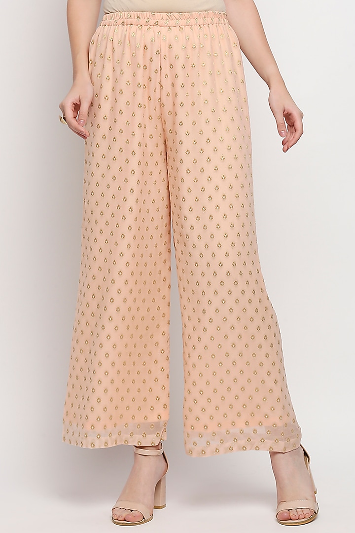 Peach Velvet Kaftan Set by Monk & Mei at Pernia's Pop Up Shop
