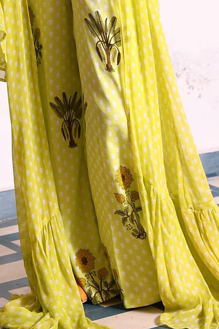 Green Modal Satin Jumpsuit With Shrug by Monk & Mei at Pernia's Pop Up Shop