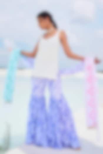 Multi-Colored Georgette Tie-Dye Printed Dupatta by Monk & Mei at Pernia's Pop Up Shop