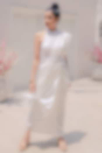 White Chikankari Belt by Monk & Mei at Pernia's Pop Up Shop