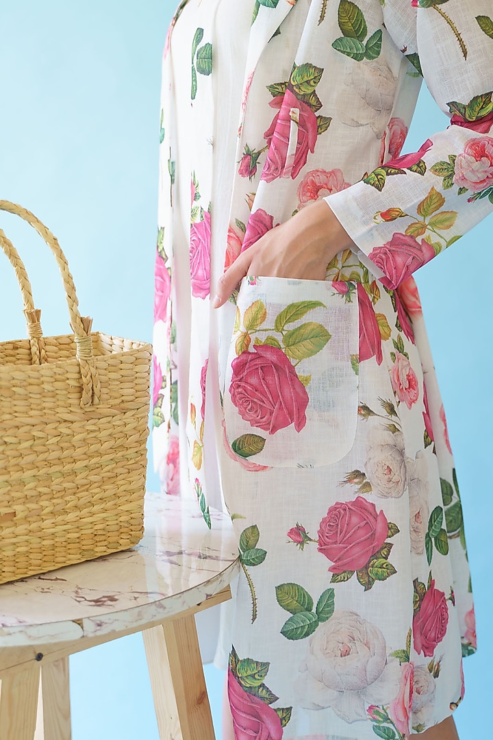 Ivory Linen Summer Dress With Jacket by Monk & Mei at Pernia's Pop Up Shop