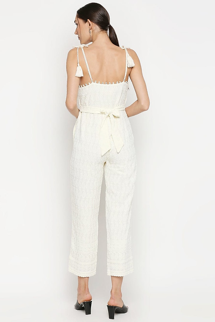 Off-White Rayon Jumpsuit by Monk & Mei at Pernia's Pop Up Shop