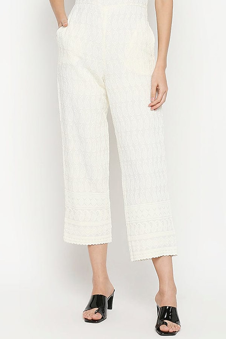 Off-White Rayon Jumpsuit by Monk & Mei at Pernia's Pop Up Shop
