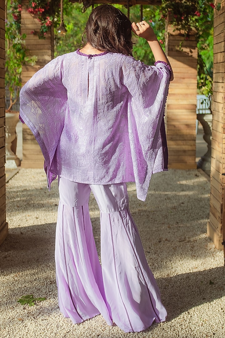 Purple Embroidered Kaftan by Monk & Mei at Pernia's Pop Up Shop