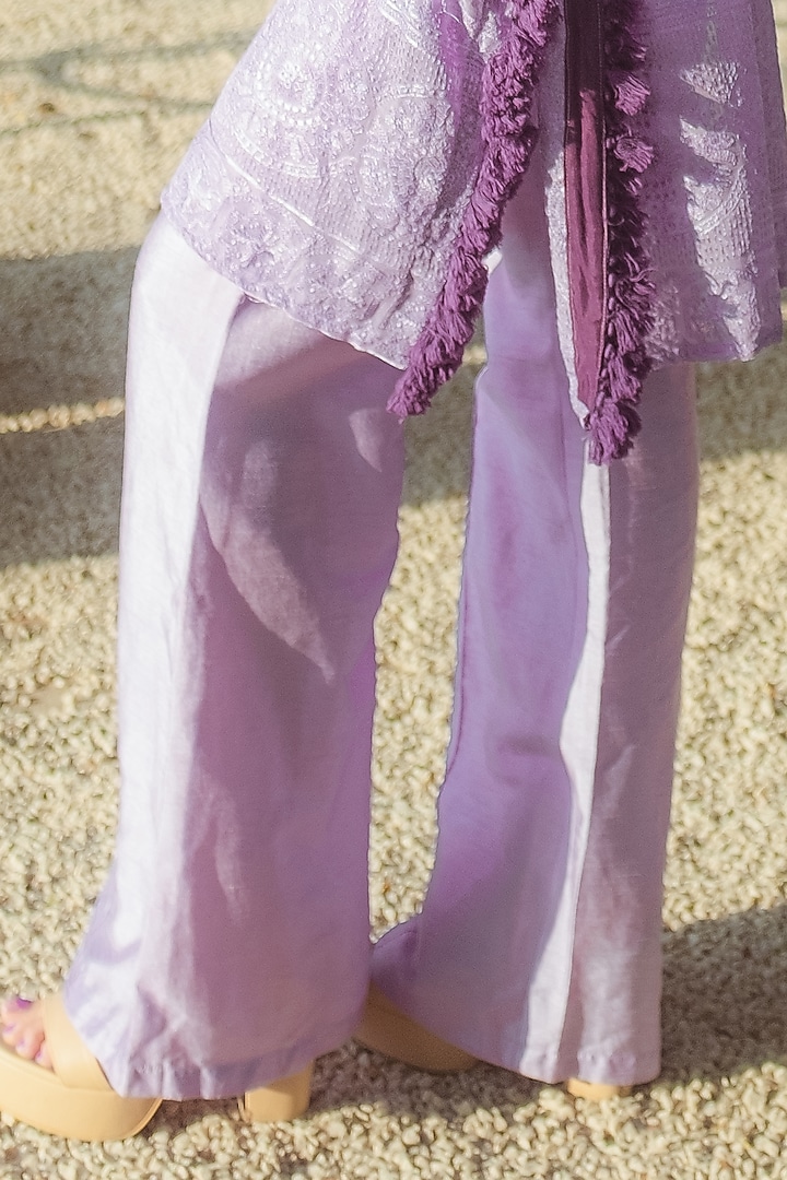 Purple Sequinned Kaftan Set by Monk & Mei at Pernia's Pop Up Shop