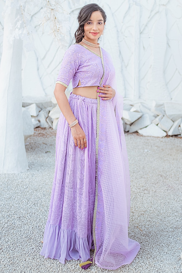 Purple Embroidered Blouse by Monk & Mei at Pernia's Pop Up Shop