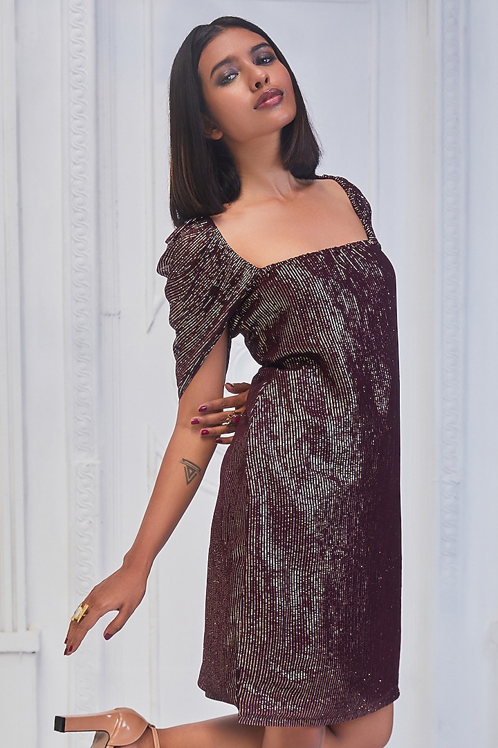 Wine Velvet Summer Dress by Monk & Mei at Pernia's Pop Up Shop