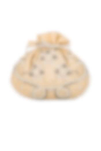 Ochre Gold Hand Embroidered Berkshire Potli by MKNY at Pernia's Pop Up Shop