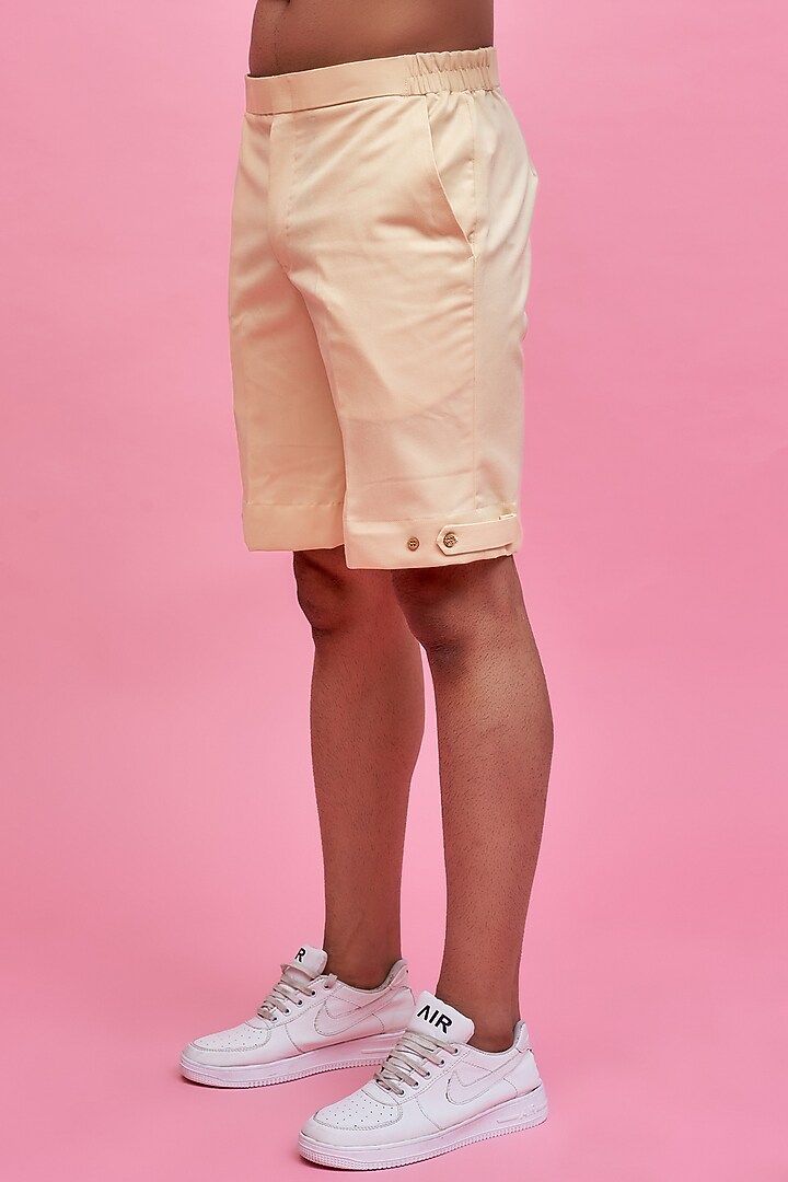 Beige Terry Rayon Shorts by MOOHDY at Pernia's Pop Up Shop