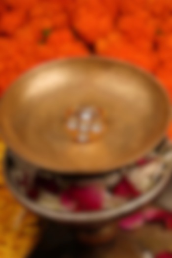 Gold Finish Jadau Kundan Polki Ring by Mortantra at Pernia's Pop Up Shop