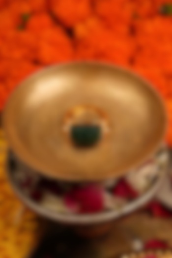 Gold Finish Jadau Kundan Polki Ring by Mortantra at Pernia's Pop Up Shop