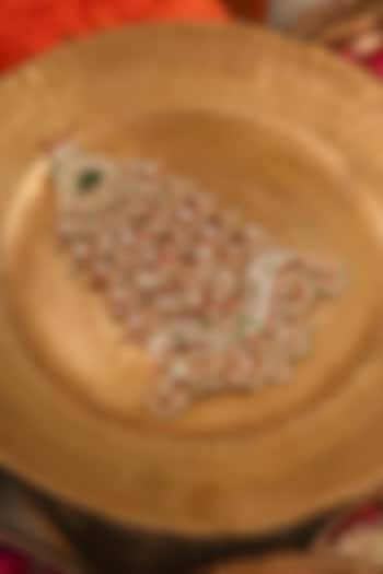 Gold Plated Uncut Polki & Beaded Jadau Passa by Mortantra at Pernia's Pop Up Shop