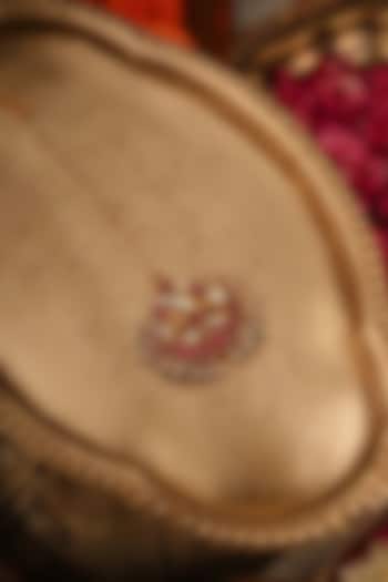 Gold Plated Uncut Polki & Beaded Jadau Maangtikka by Mortantra at Pernia's Pop Up Shop