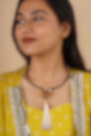 Gold Finish Jadau Kundan Polki Necklace by Mortantra at Pernia's Pop Up Shop