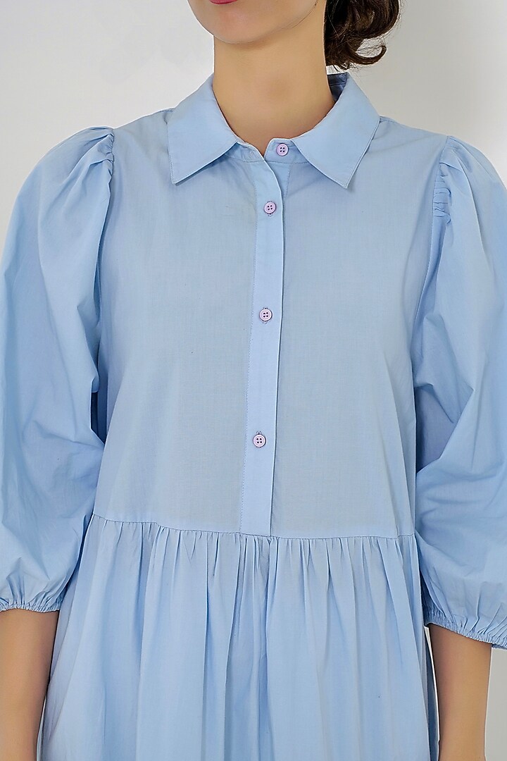 Powder Blue Cotton Maxi Summer Dress by More Soul at Pernia's Pop Up Shop