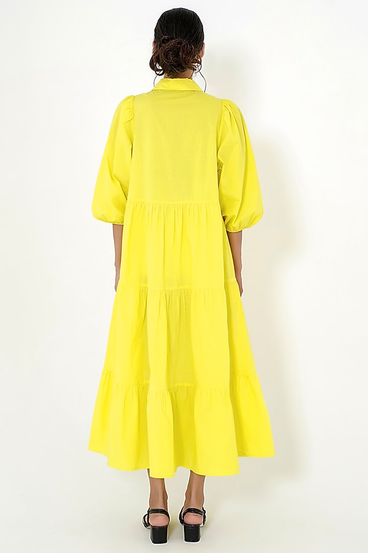 Bright Yellow Cotton Maxi Summer Dress by More Soul at Pernia's Pop Up Shop