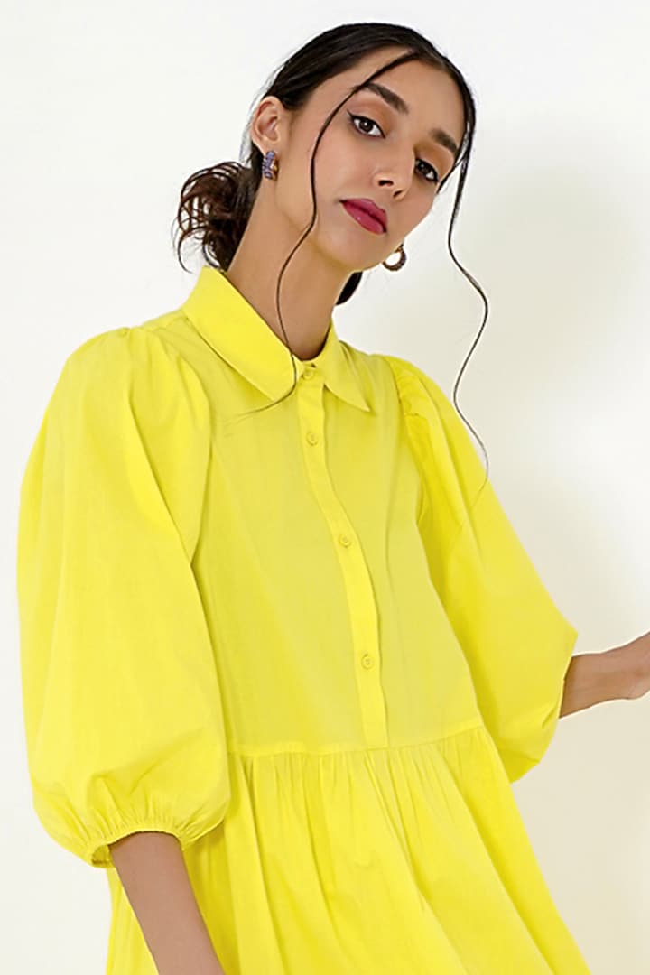 Bright Yellow Cotton Maxi Summer Dress by More Soul at Pernia's Pop Up Shop